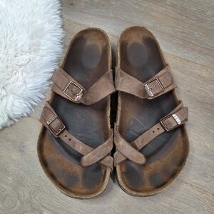 Birkenstock Mayari Brown Suede Leather Sandals